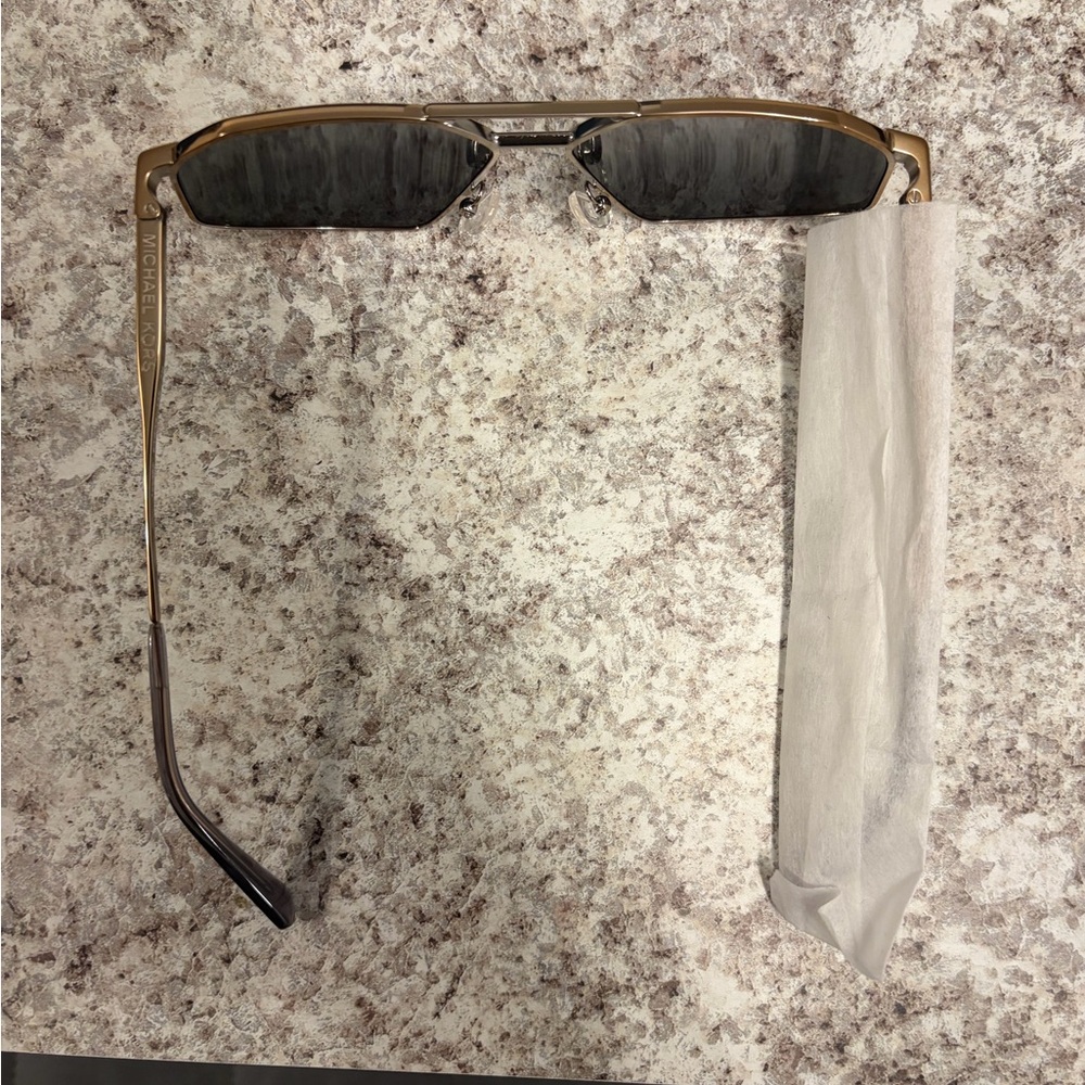 Michael Kors Men's Black and Gold Aviator Sunglasses - Picture 7 of 10